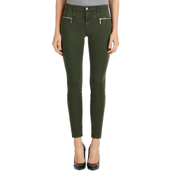 J Brand Miranda Zip Skinny in Caledon Green - Picture 2 of 12
